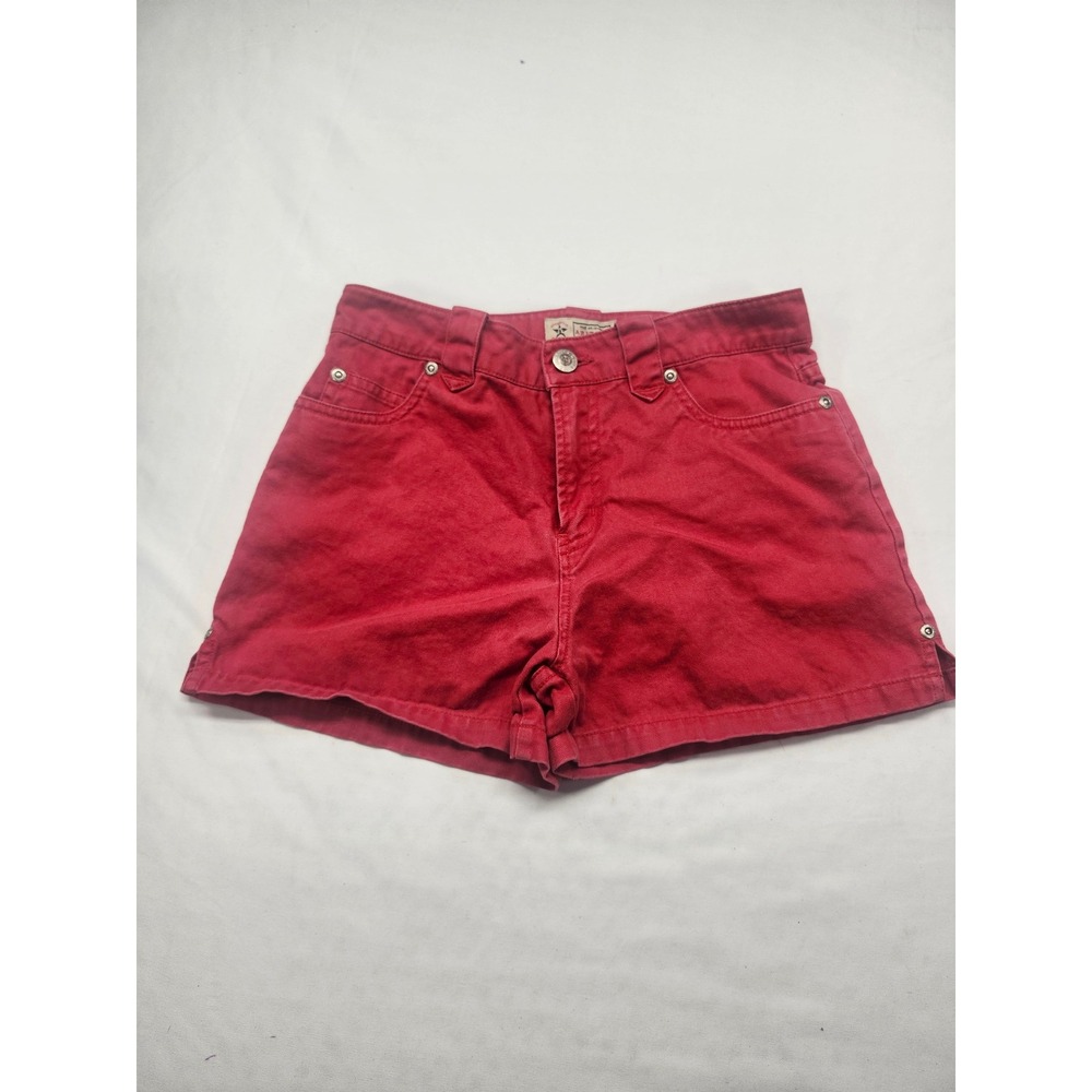 Vintage‎ Arizona Jean Co Red Denim Shorts Womens Size 12 Regular High Rise Twill